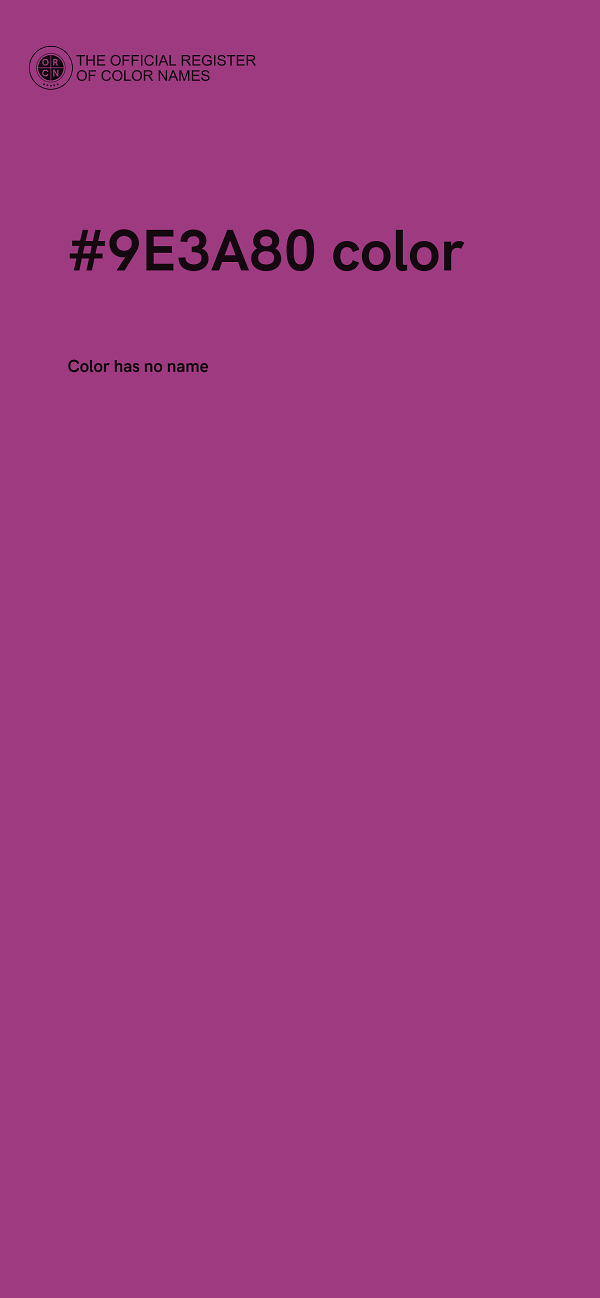 #9E3A80 color image