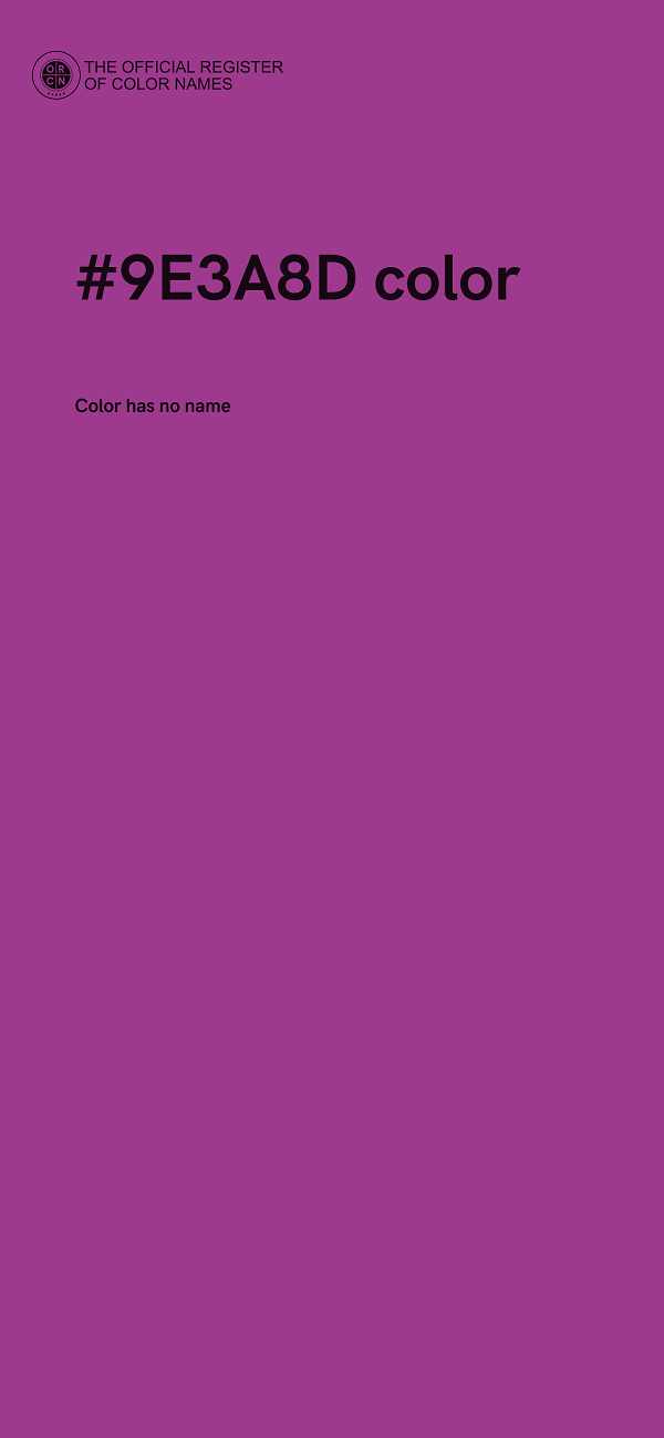 #9E3A8D color image