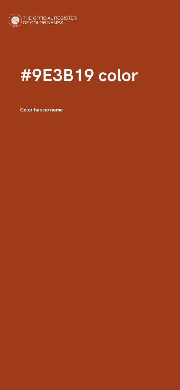 #9E3B19 color image