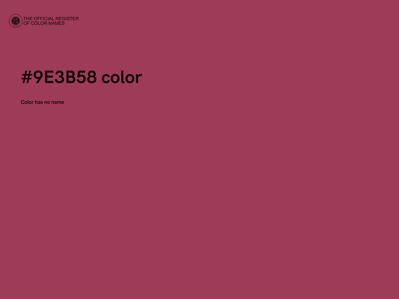 #9E3B58 color image