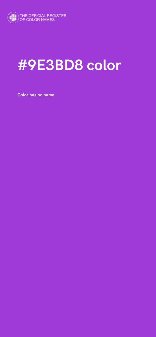 #9E3BD8 color image