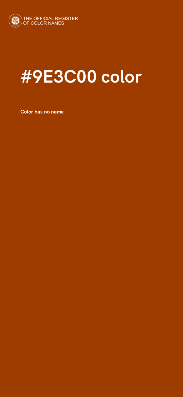 #9E3C00 color image