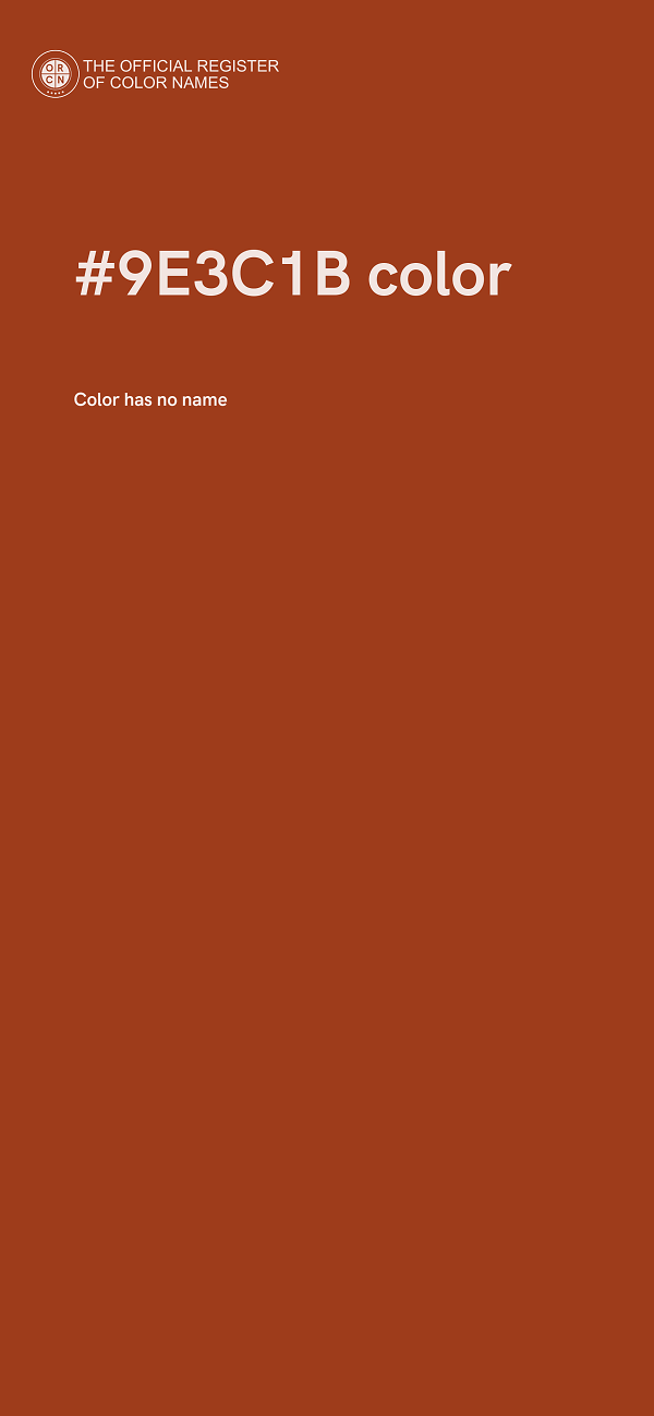 #9E3C1B color image