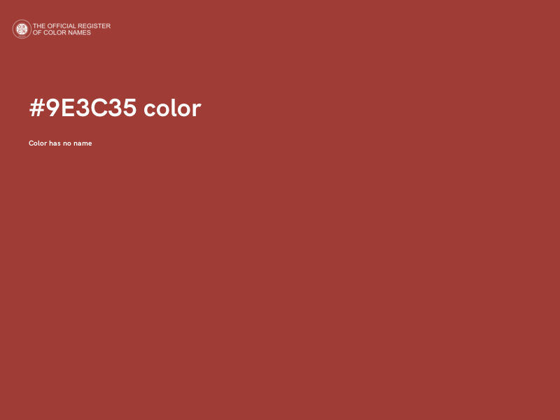 #9E3C35 color image