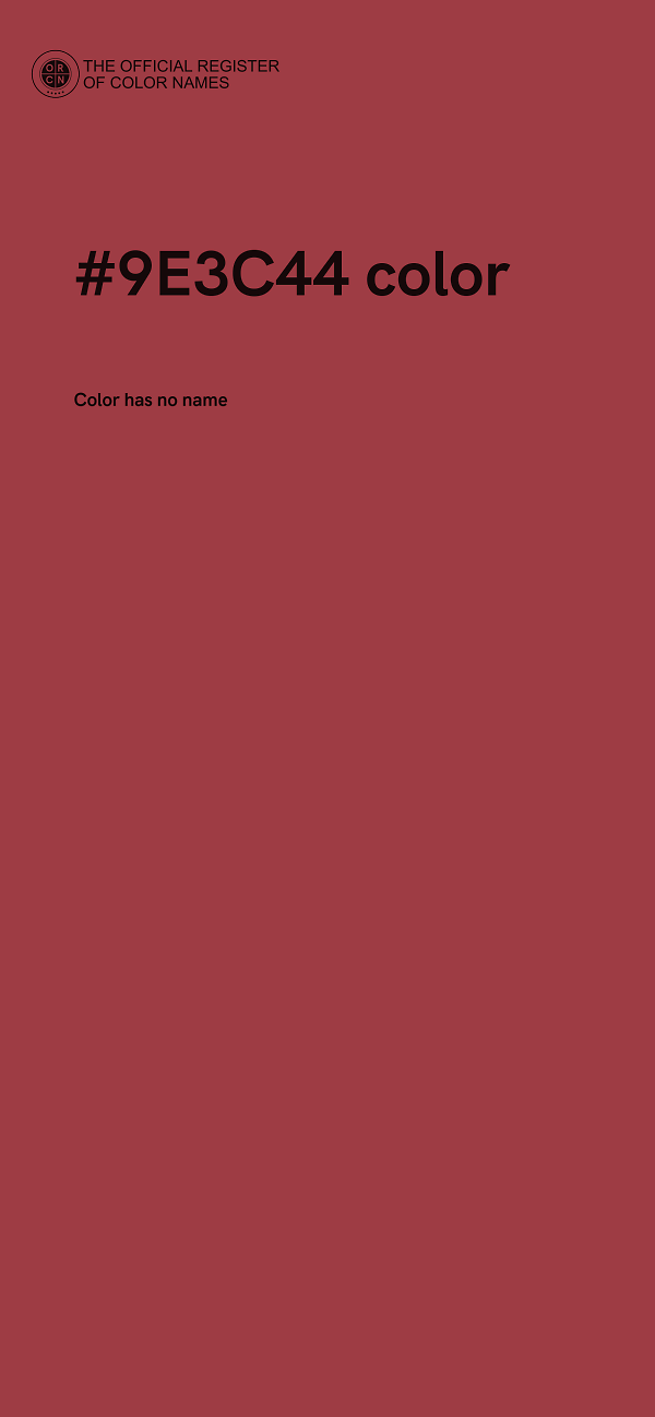 #9E3C44 color image