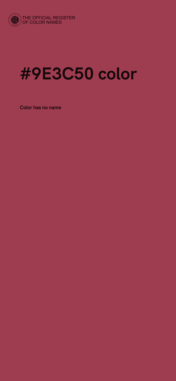 #9E3C50 color image