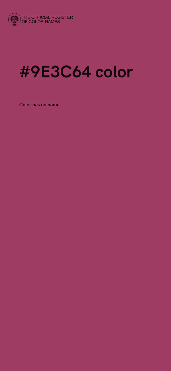 #9E3C64 color image