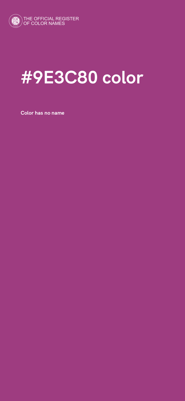 #9E3C80 color image