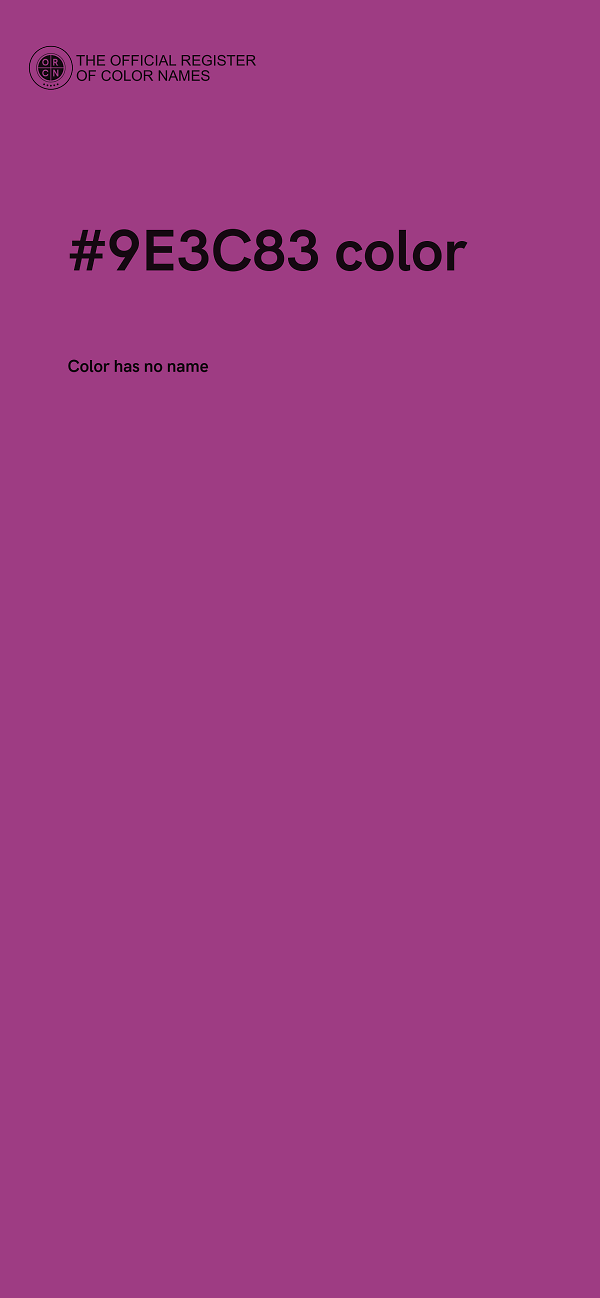 #9E3C83 color image