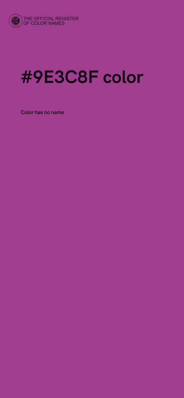#9E3C8F color image