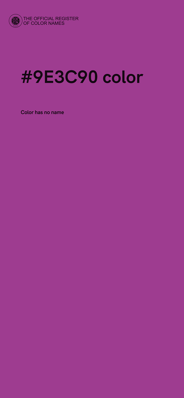 #9E3C90 color image