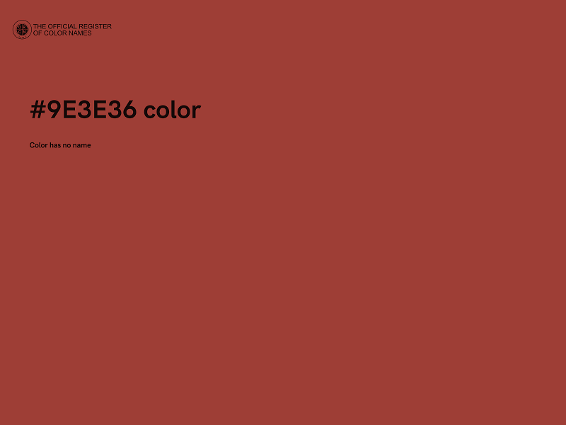 #9E3E36 color image