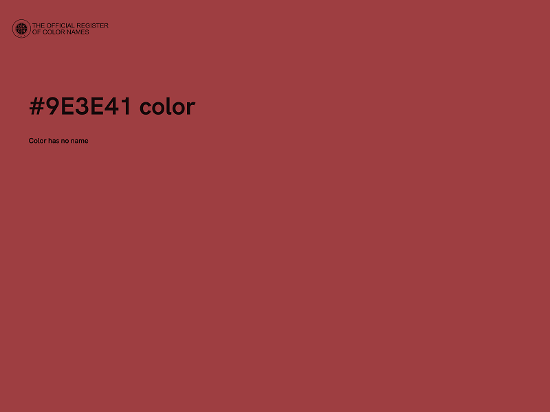 #9E3E41 color image