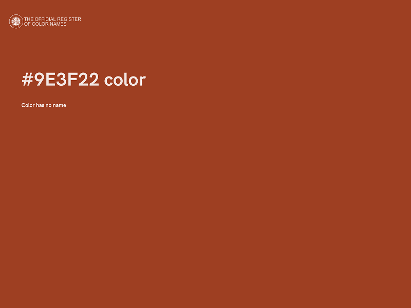 #9E3F22 color image