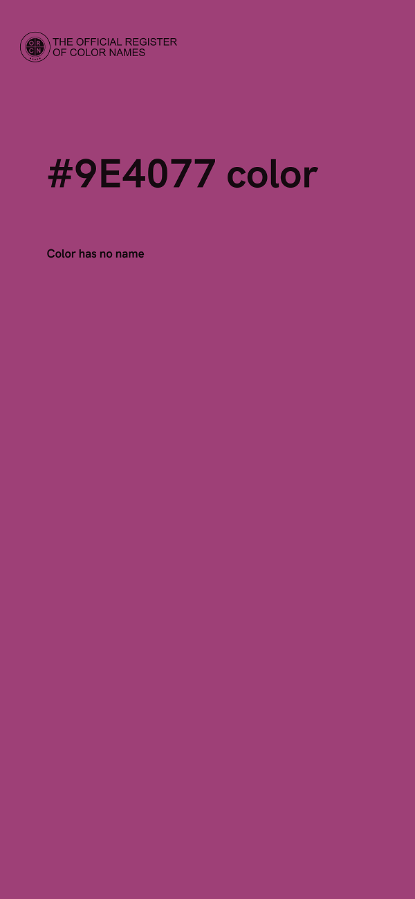 #9E4077 color image