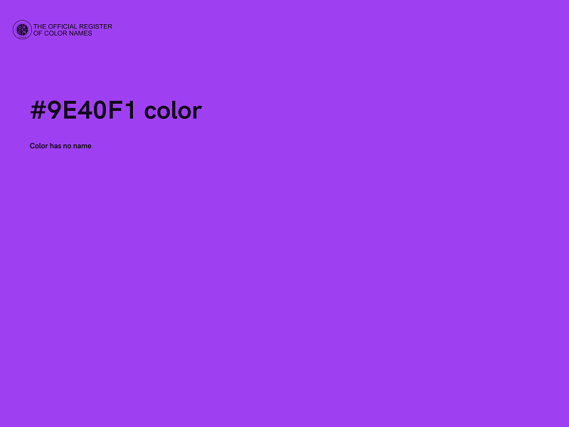 #9E40F1 color image