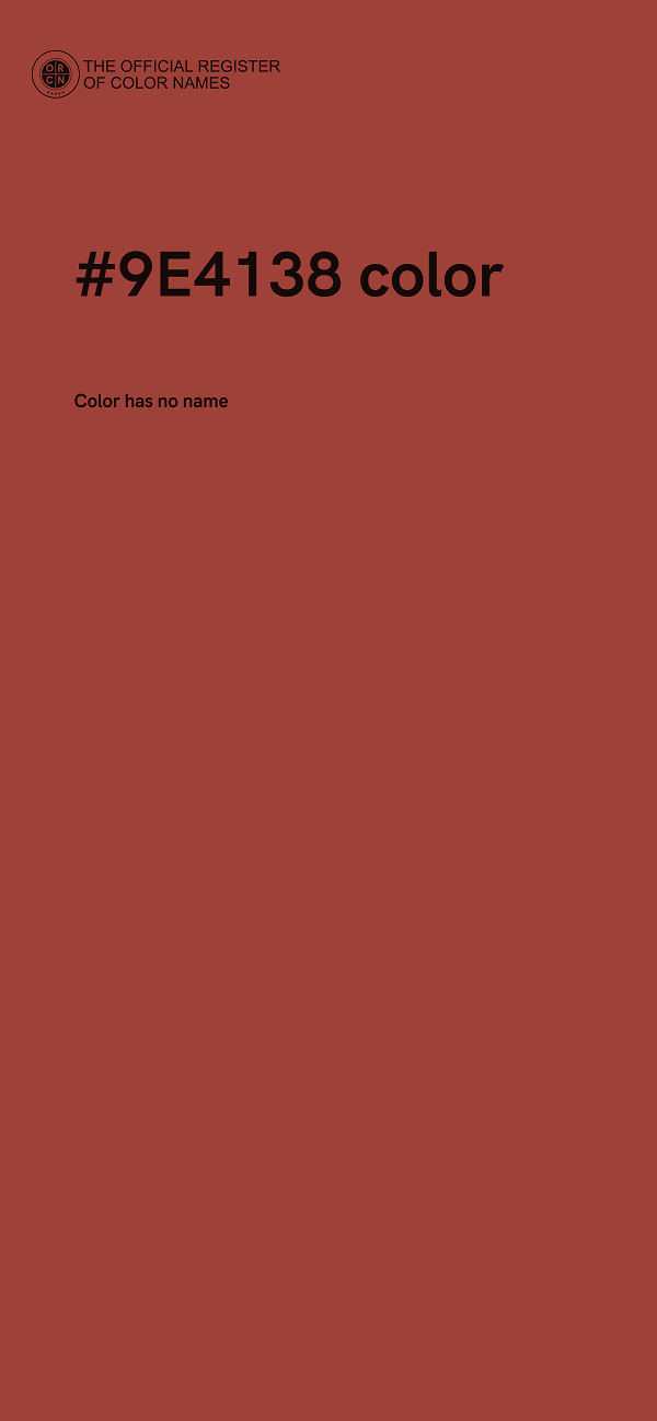 #9E4138 color image