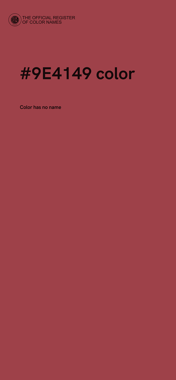 #9E4149 color image