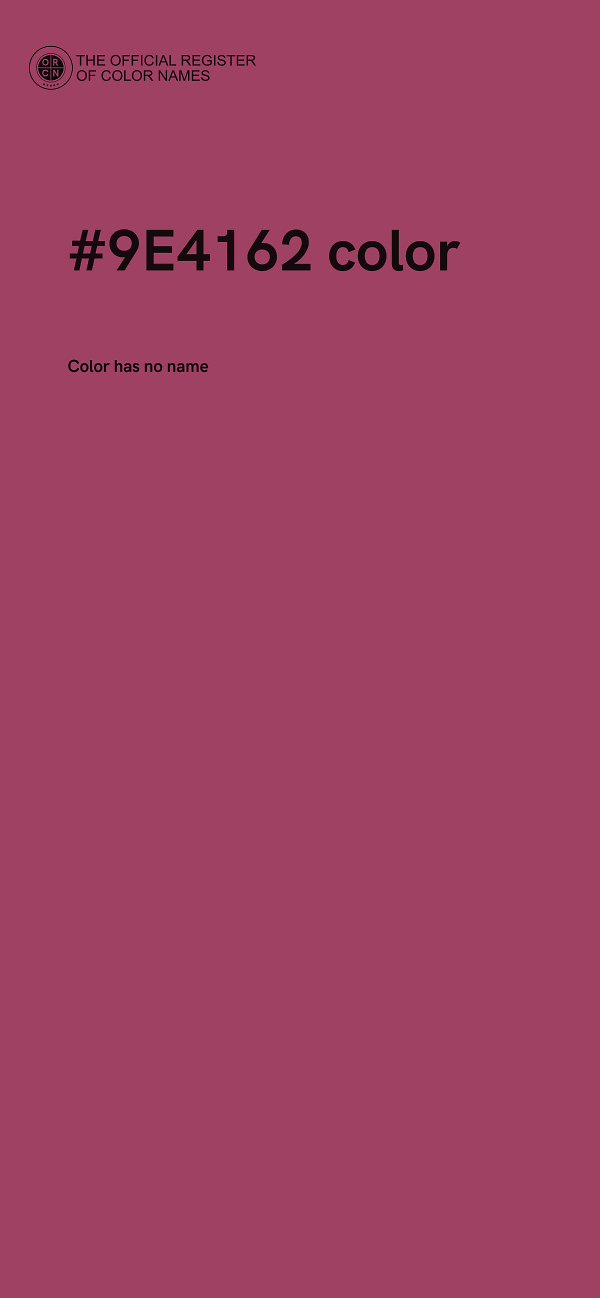 #9E4162 color image