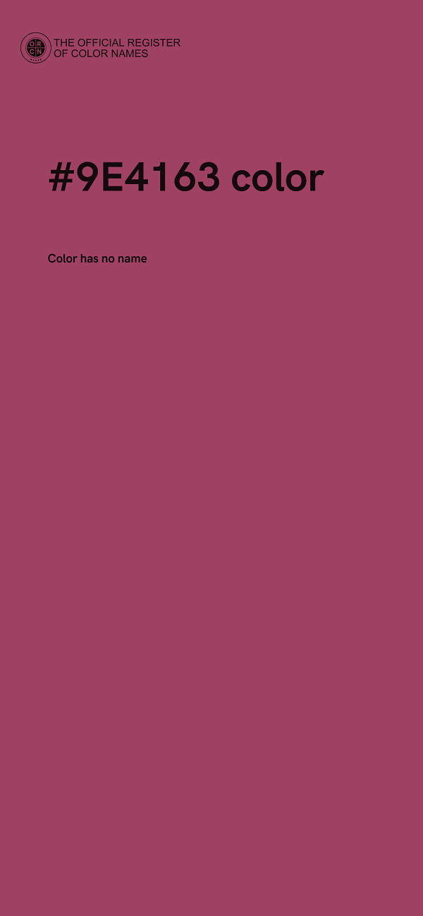#9E4163 color image