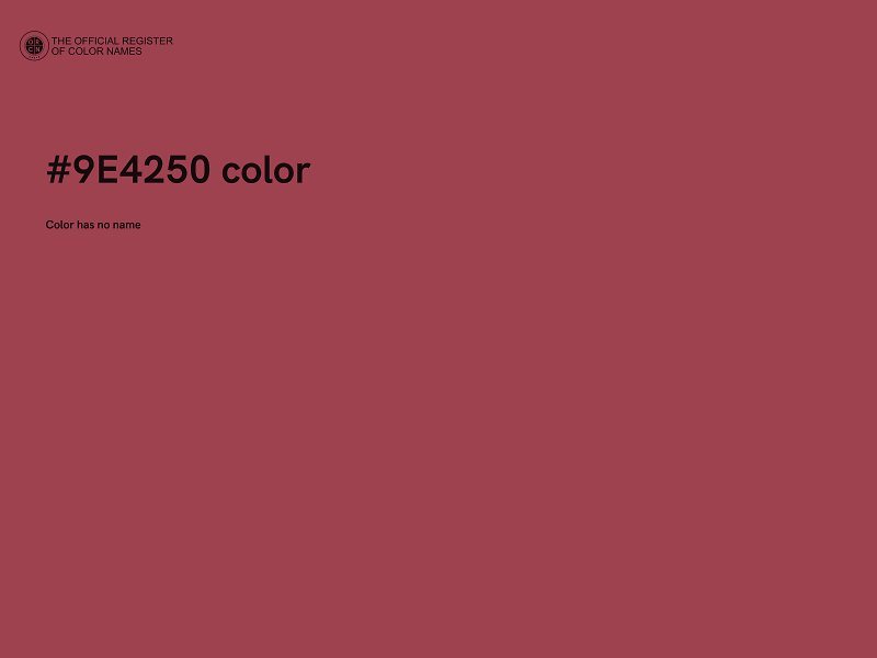 #9E4250 color image