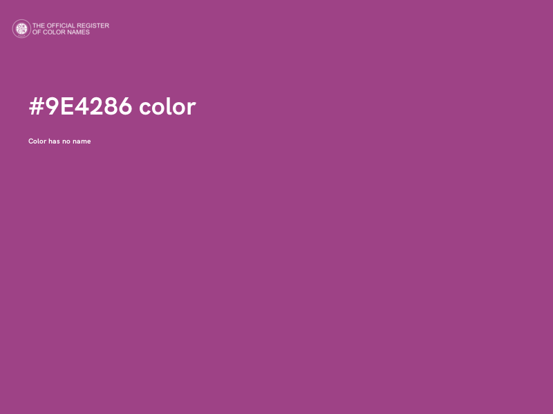 #9E4286 color image
