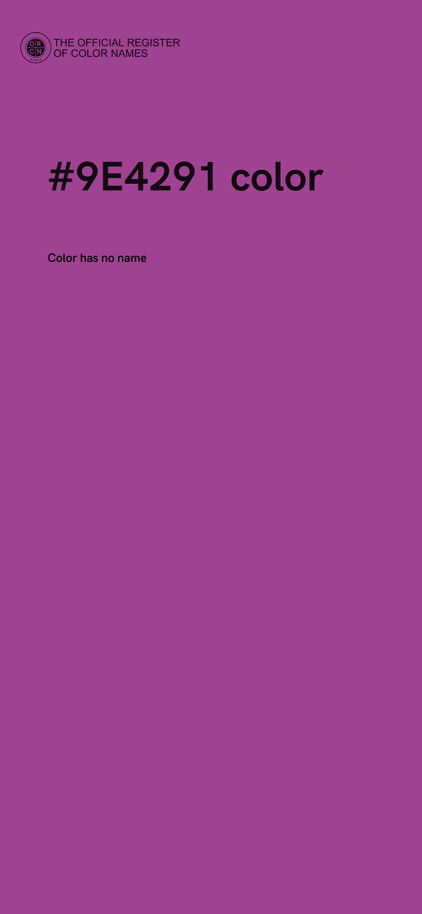 #9E4291 color image