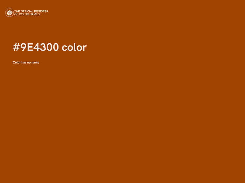 #9E4300 color image
