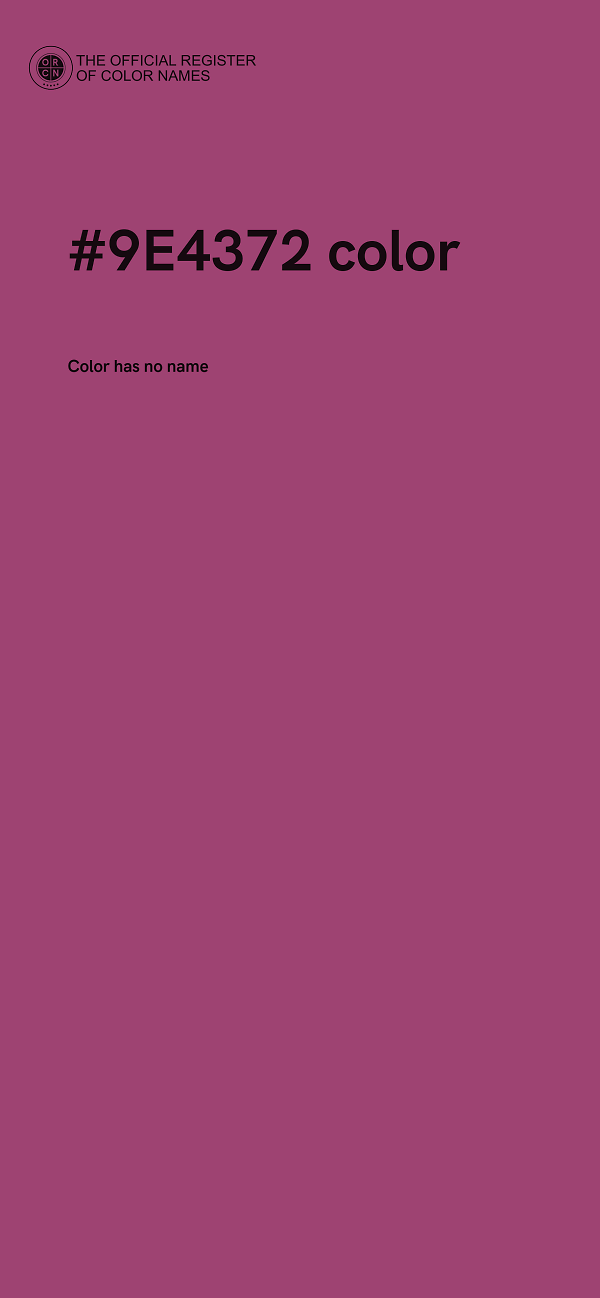 #9E4372 color image