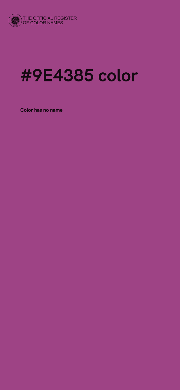 #9E4385 color image