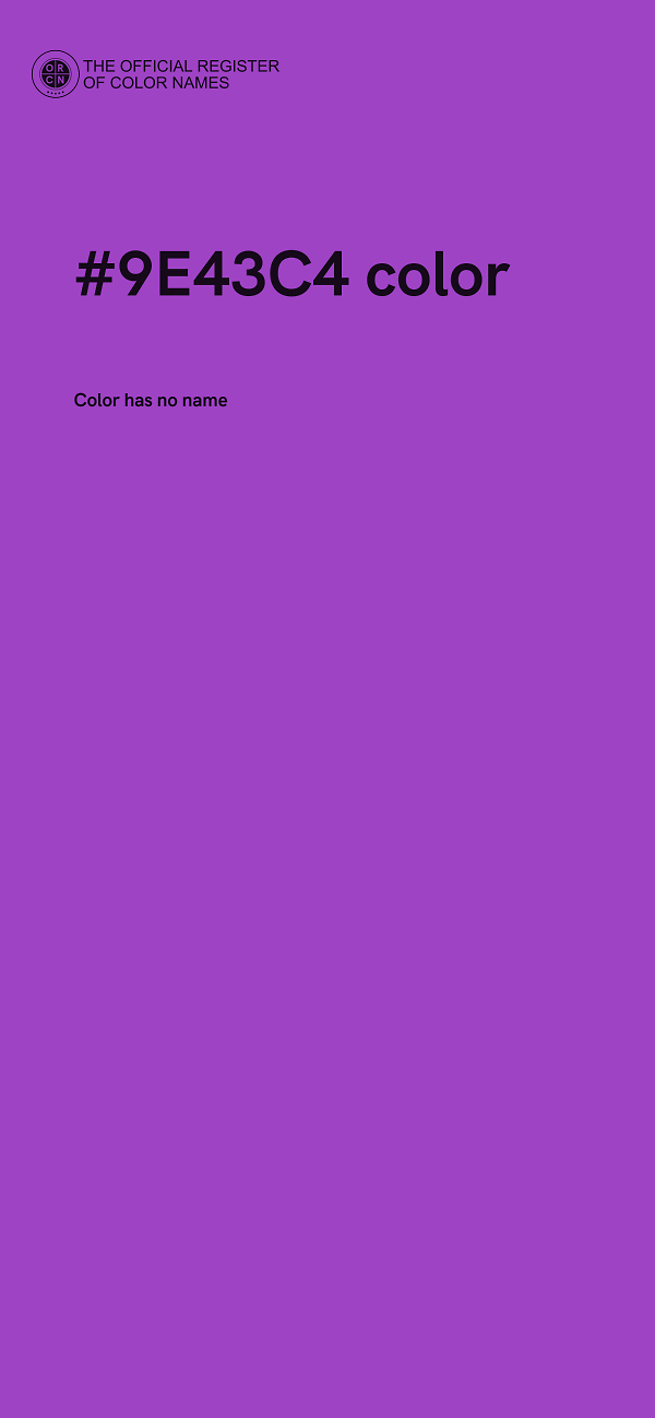 #9E43C4 color image