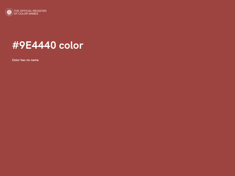 #9E4440 color image