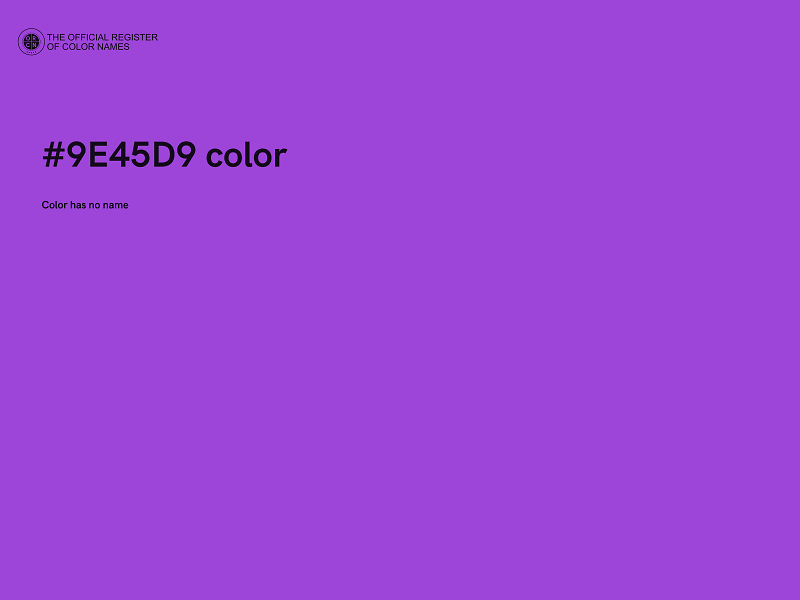 #9E45D9 color image