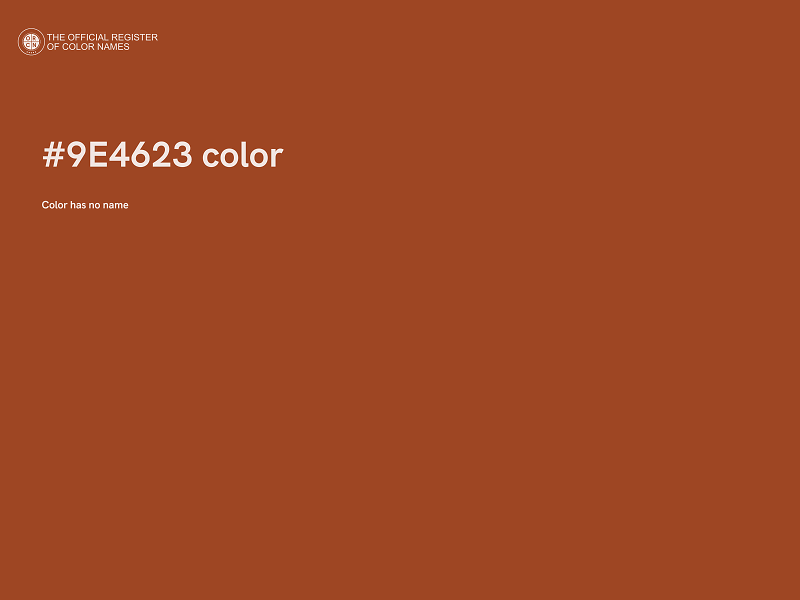 #9E4623 color image