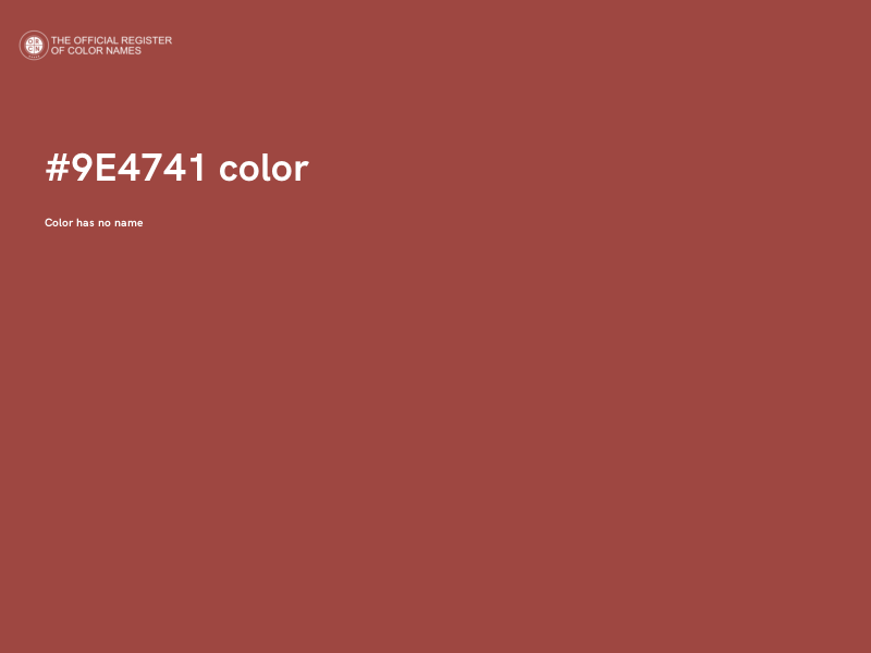#9E4741 color image