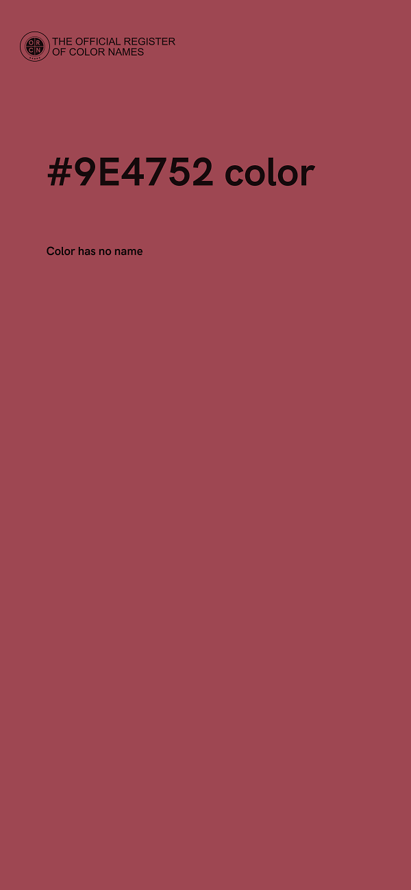 #9E4752 color image