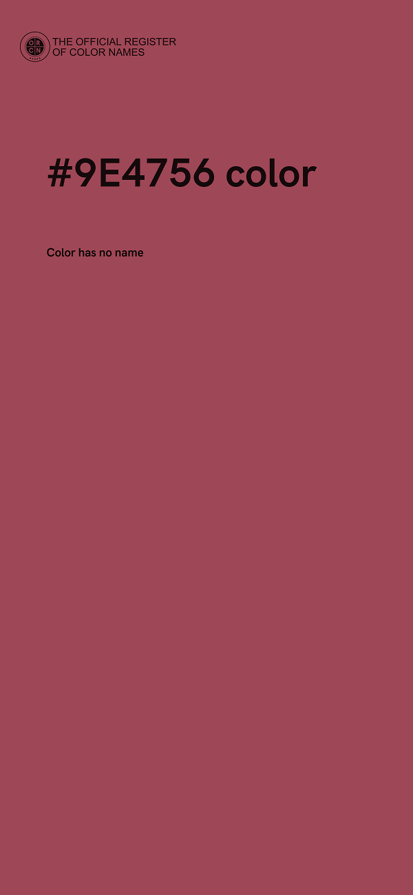 #9E4756 color image
