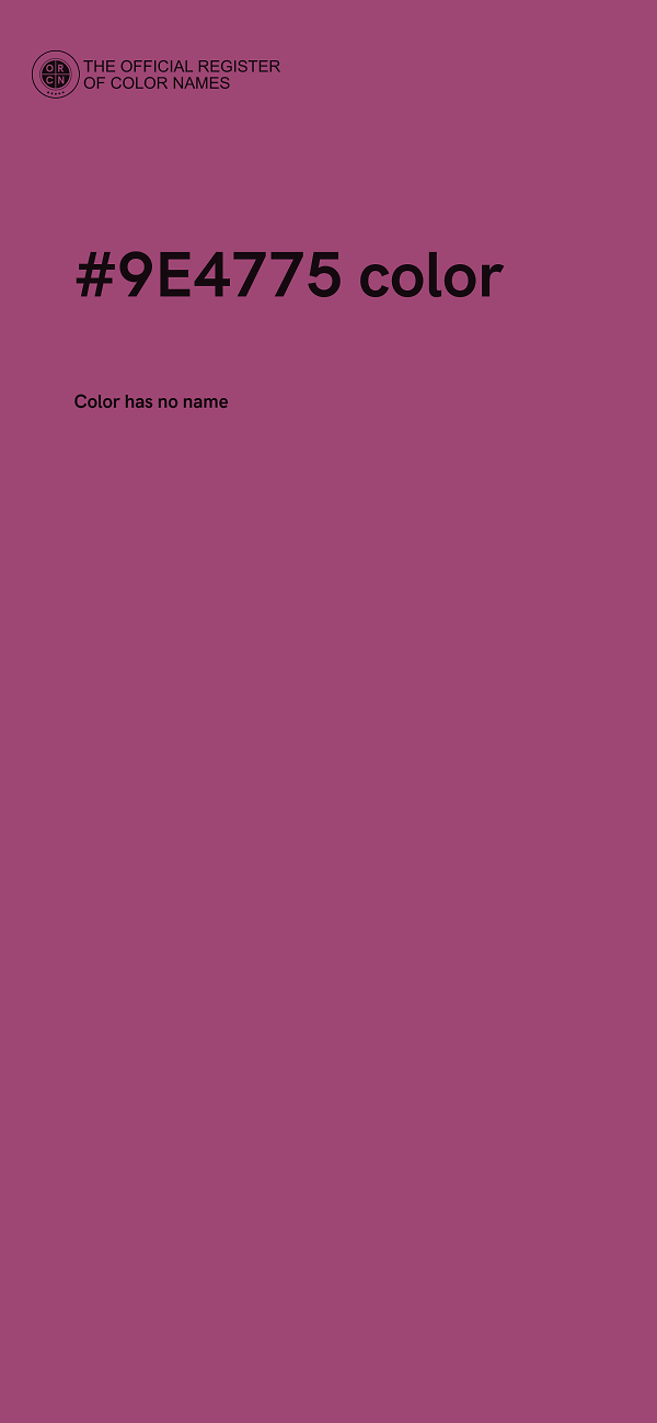 #9E4775 color image