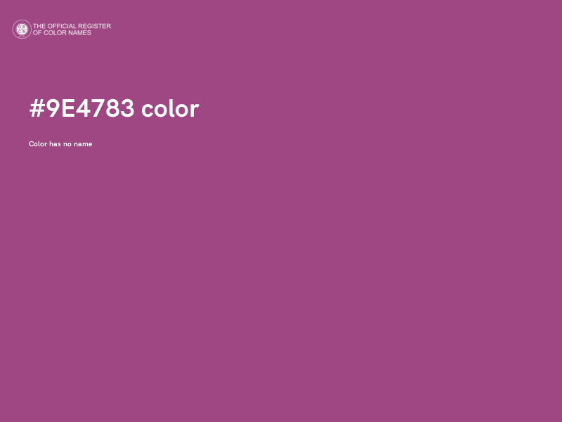 #9E4783 color image