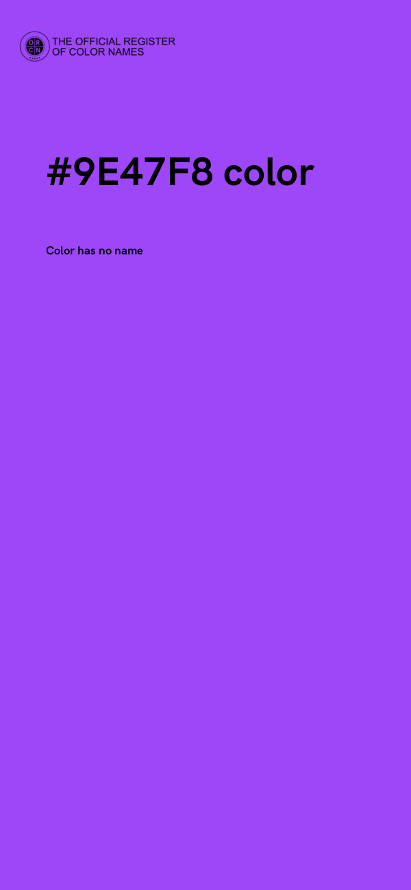 #9E47F8 color image