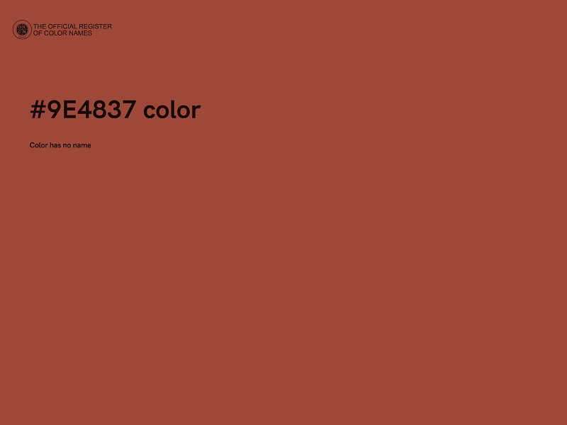 #9E4837 color image