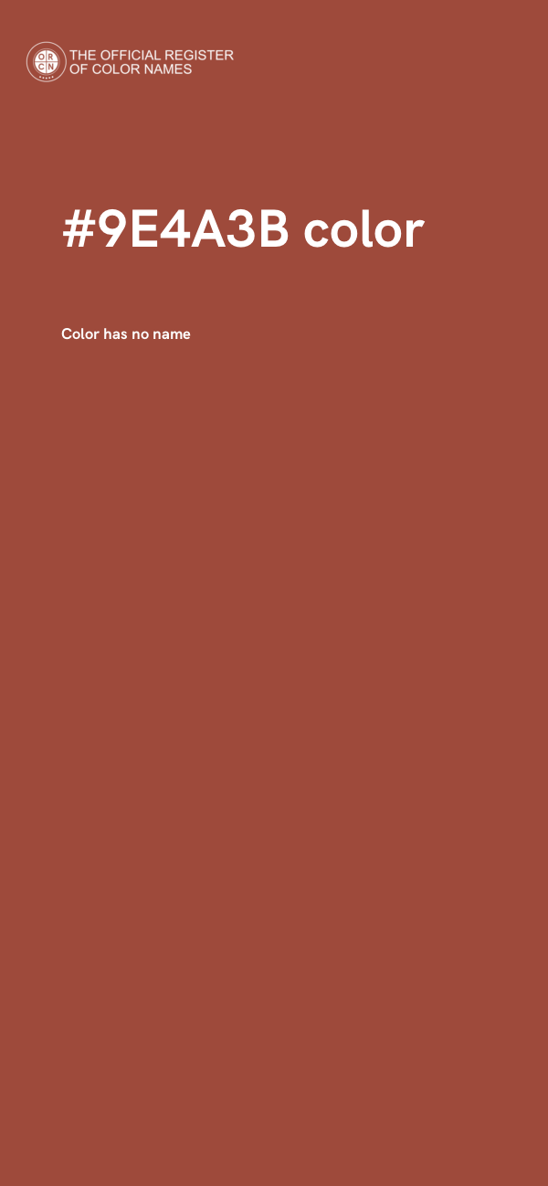 #9E4A3B color image