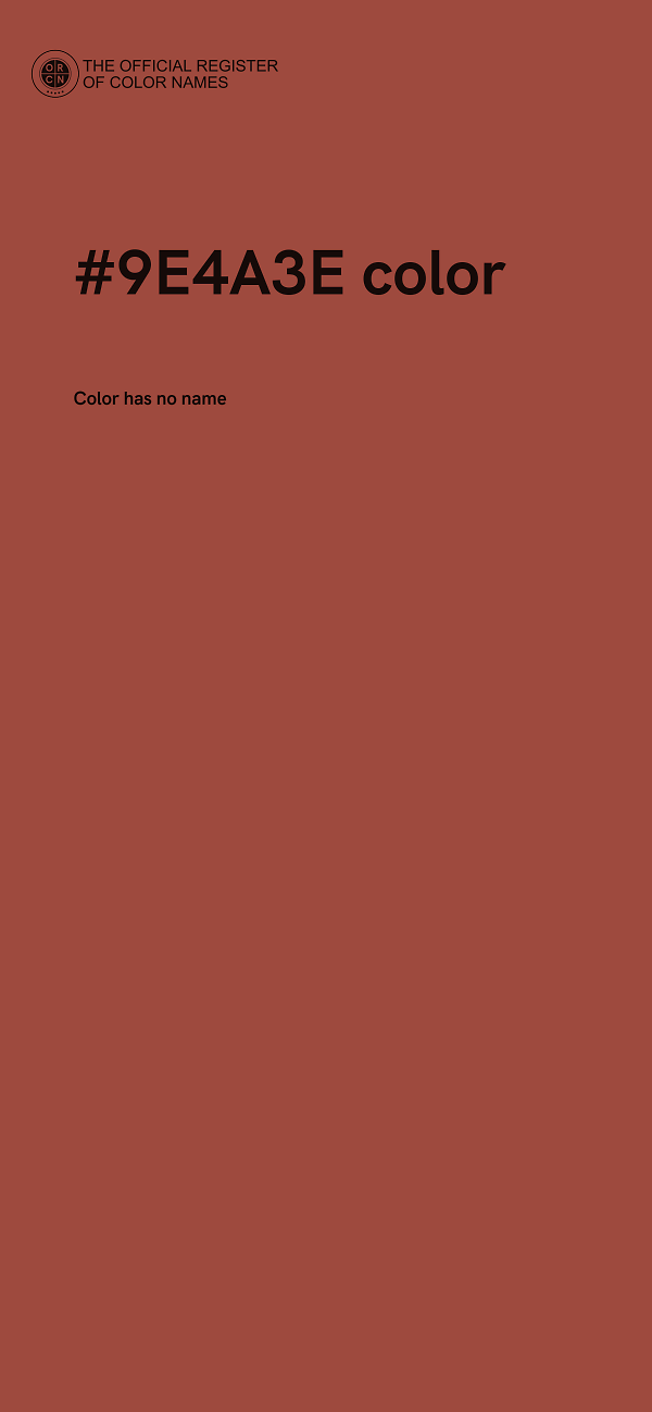 #9E4A3E color image