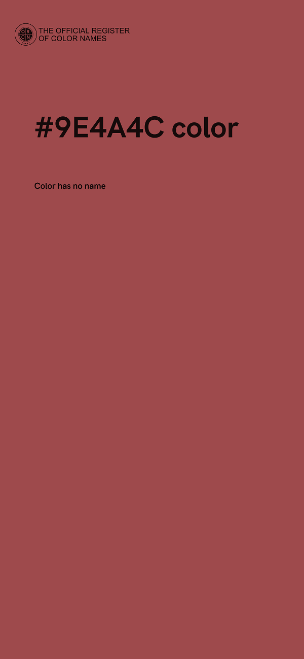 #9E4A4C color image
