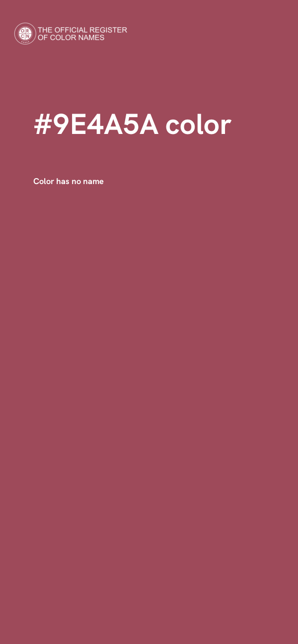 #9E4A5A color image