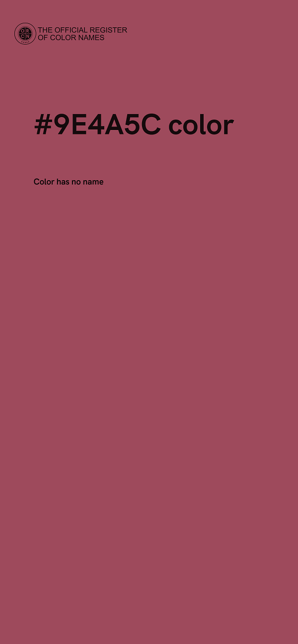 #9E4A5C color image