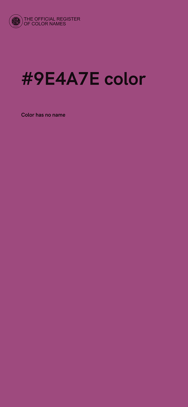 #9E4A7E color image