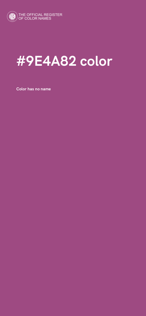 #9E4A82 color image