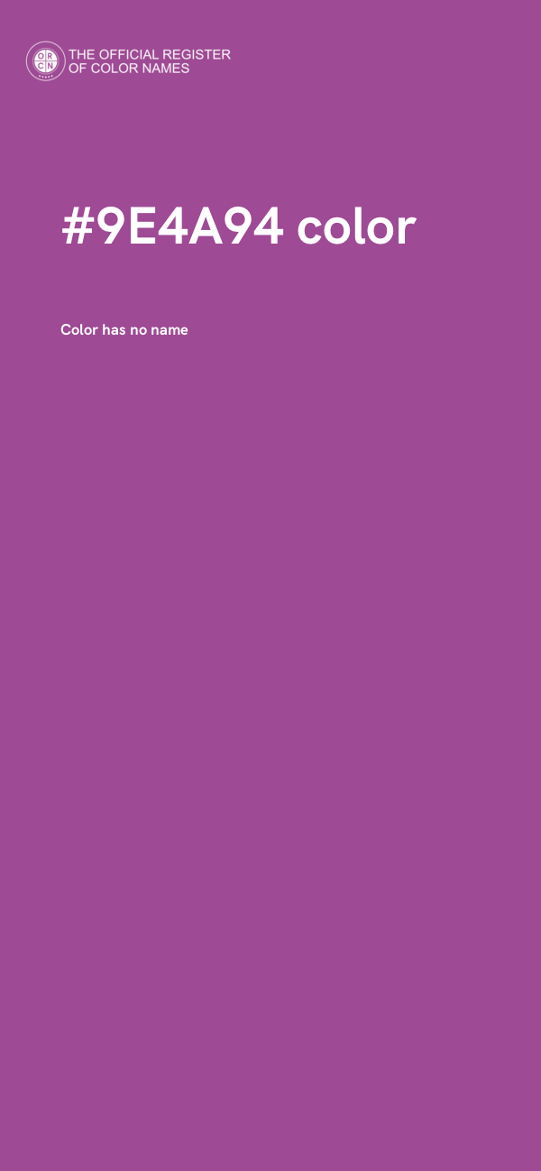 #9E4A94 color image