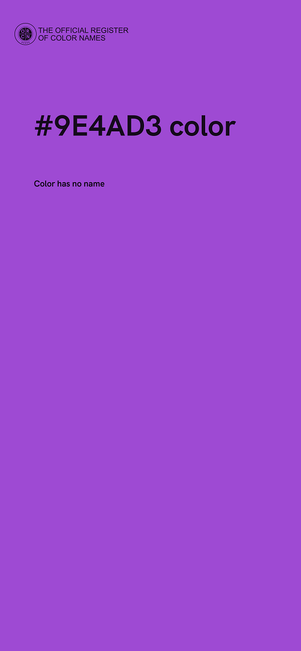 #9E4AD3 color image